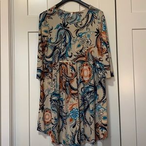 Fun long sleeve dress!